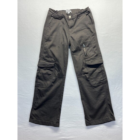Disclosure Cargo Tactical Pants Women's Juniors Size 5/27 Gray Wide Leg - Picture 2 of 8
